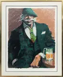 Aldo Luongo, ' W 25.5', Lithograph In Colors On Wove Paper, 1988, Afternoon Beer