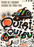 ' W 22' by Joan Miró, Lithograph Poster, 1976, Quiri Quibu Joan Brossa, offered May 2023