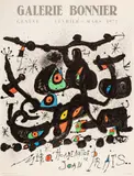 ' W 22.62' by Joan Miró, Lithograph Poster, 1971, Galerie Bonnier Geneve, offered May 2023