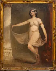 ' W 44' by Douglas Arthur Teed, Oil On Canvas C. 1921, Harem Dancer, offered Apr 2023