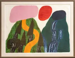 ' W 49' by Carol Summers, Woodcut In Colors On Paper, 1984, Himalaya, offered Apr 2023