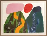 Carol Summers, ' W 49', Woodcut In Colors On Paper, 1984, Himalaya