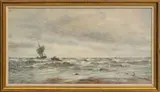 Thomas Bush Hardy, ' W 40.5', Watercolor On Paper, 1879, Morning After A Gale