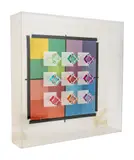 Leonard Janklow, ' W 25', Plexiglas And Acrylic Op Art Wall Sculpture