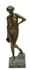 Franz Peleschka, Untitled, Bronze Sculpture C. 1910, Junge Dame