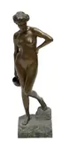 Franz Peleschka, Untitled, Bronze Sculpture C. 1910, Junge Dame