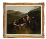 ' W 30.5' by Sir Edwin Henry Landseer, Oil On Canvas, Scottish Hunting Party, offered Apr 2023