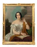 Franz Xaver Winterhalter, ' W 34.5', Oil On Canvas, 1858, Portrait Of A Lady