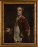 Joseph Highmore, ' W 28', Oil On Canvas, Standing Portrait