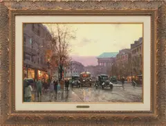 ' W 27' by Thomas Kinkade, Canvas Print, Late 20th C., "Paris Twilight", #89/550, offered Apr 2023