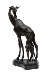 Sharon Sommers, s Love", H 20', Bronze Giraffe Sculpture, "A Mother