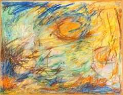 Jon Schueler, ' W 20.5', Pastel On Paper, On Artist Board, 1960, Sun Garden, New York