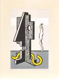 Roy Lichtenstein, ' W 15.125', Lithograph In Colors, On Arches 88 Paper, 1978, Figures (Surrealist Series)