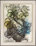 ' W 22' by Dale Chihuly, Ink And Chalk Pastel On Paper, Puff Ball Con Flowers, offered Mar 2023