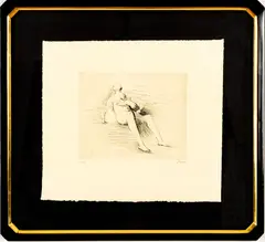 Henry Moore, ' W 18', Etching On Wove Paper, Mother And Child