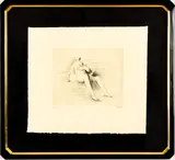 Henry Moore, ' W 18', Etching On Wove Paper, Mother And Child