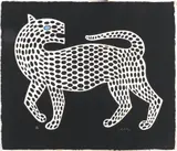 Victor Vasarely, ' W 38.5', Serigraph In Colors On Gallo-Cast Paper, Leopard (Black And White)
