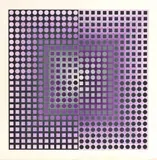 Victor Vasarely, Untitled, Serigraph In Colors On Wove Paper, 1988, Zett Diptych