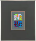 Victor Vasarely, ' W 6', Screenprint In Colors On Wove Paper