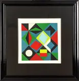 Victor Vasarely, ' W 12', Screenprint In Colors On Wove Paper