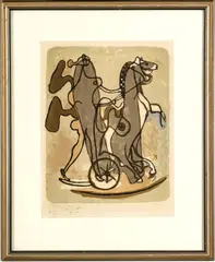' W 11.5' by Georges Braque, Lithograph In Colors On Arches Paper, 1932, Athene (Athena), offered Mar 2023
