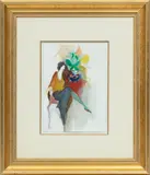 Itzchak Tarkay, ' W 10', Watercolor On Paper