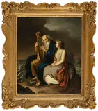 Johann Peter Krafft, ' W 16.75', Oil On Canvas, 19th C., "Ossian And Malvina"
