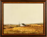 W. Louis Jones, ' W 23', Acrylic On Board, Farmhouse And Barn