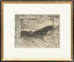 Félix Buhot, ' W 15.625', Heliogravure With Etching On Paper, 1889, La Falaise: Baie De Saint-Malo