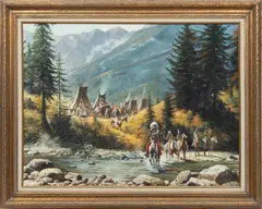 ' W 40' by Andrew Weissman, Oil On Canvas, "Crow Country", offered Mar 2023