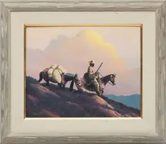 Roy Kerswill, ' W 20', Oil On Masonite, "Time To Camp"