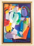 ' W 26' by Ali Golkar, Acrylic On Paper, Two Women, offered Mar 2023