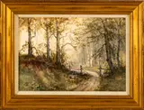 ' W 16' by Charles Day Hunt, Watercolor On Paper, C. Woodland Scene, offered Mar 2023