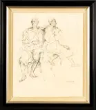 Claude Weisbuch, ' W 17.5', 1963, Charcoal Drawing On Paper