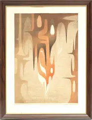 Tōshi Yoshida, ' W 14', Woodblock Print, 1959, "Down"