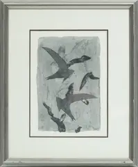 George Braque, ' W 8', Etching On Paper, Birds In Flight, After