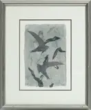 George Braque, ' W 8', Etching On Paper, Birds In Flight, After