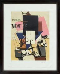 ' W 24' by Kasimir Malevich, Lithograph On Paper, C. Later 20th C., Composition With The Mona Lisa, offered Mar 2023