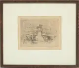 William Walcot, ' W 4.9', Etching "Charing Cross London"