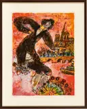 Théo Tobiasse, entends Tinter Les Pierres De Notre Dame, H 33.5', Lithograph In Colors On Japon Paper, J