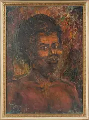 D S Misran, Untitled, 1969, Oil On Canvas Backed By Board