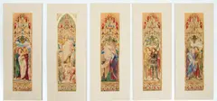 John La Farge, ' W 3', Watercolors On Paper, Group Of 5 Works