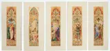 John La Farge, ' W 3', Watercolors On Paper, Group Of 5 Works