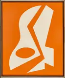 Albert Bitran, ' W 23.5', Oil On Canvas C. 1955-1960, Composition No. 11