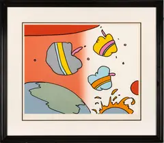 ' W 24.5' by Peter Max, Silkscreen In Colors On Wove Paper, 1977, Space Rainbow, offered Feb 2023