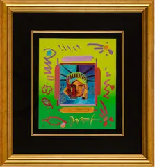 ' W 12' by Peter Max, Acrylic Over Screenprint Liberty Head II, offered Feb 2023