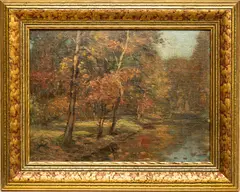 ' W 13' by Charles E. Waltensperger, Oil On Board, Autumn Landscape, offered Feb 2023