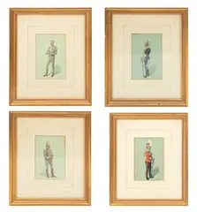 Richard Simkin, Untitled, Watercolor & Gouache 4 Pcs.