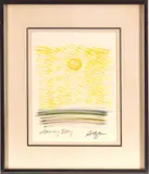 ' W 9.75' by Yaacov Agam, Colored Drawing On Paper, "Sunny Sky", offered Jan 2023