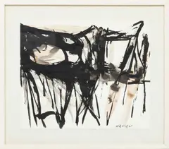 Reuben Nakian, ' W 13.5', Ink And Watercolor On Paper
